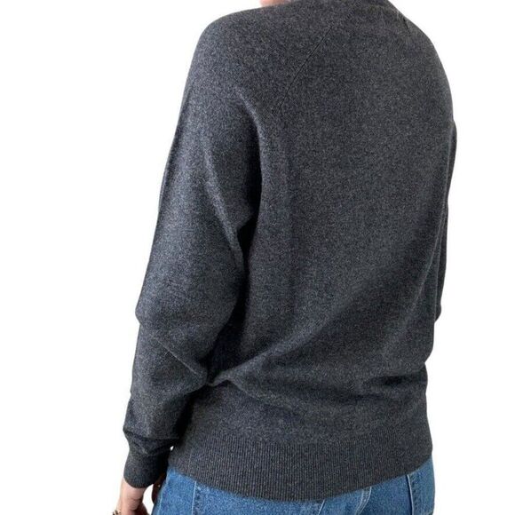 Buttoned Down Mens Gray 100% Cashmere Preppy Soft V Neck Sweater Sz M - Picture 6 of 8